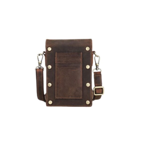 Bolsa Carteira Masculina em Couro – Marrom - Imagem 4