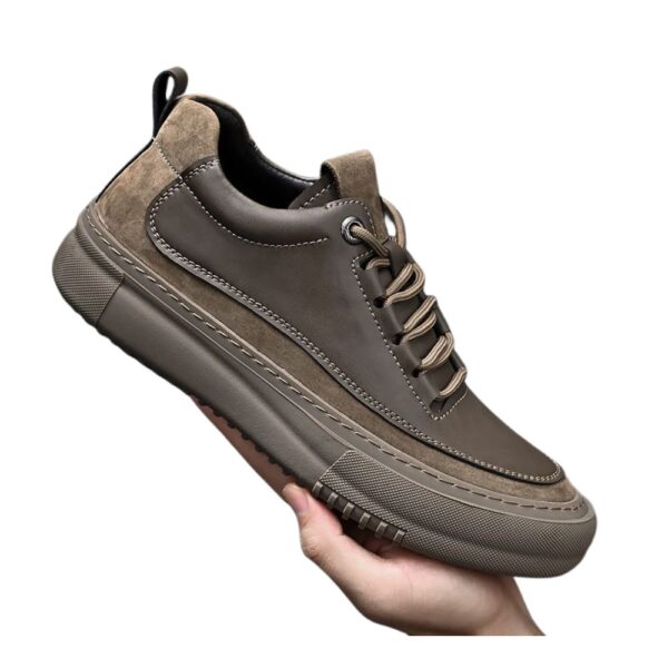 Men's Casual Synthetic Leather Sneakers – Urban and Comfortable Style - Image 2