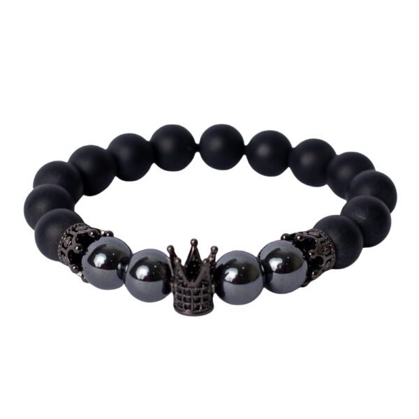 Pulseira de Ônix e Hematita 6mm - Elegância e Equilíbrio Energético