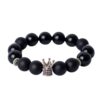Pulseira de Ônix e Turmalina Negra 8mm - Proteção e Elegância