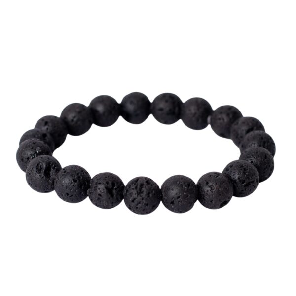 Pulseira de Pedra Vulcânica (Lava) 6mm - Energia e Estilo Natural