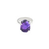 Silver Ring with Raw Amethyst – Natural Elegance and Pure Energy
