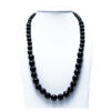 Necklace and Earrings Set with Faceted Black Tourmaline
