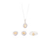 Elegance Citrine Set – Necklace, Earrings and Ring with Crystals