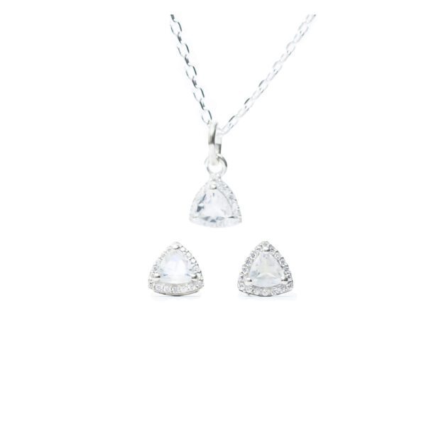 Moonstone Jewelry Set – Earrings & Necklace