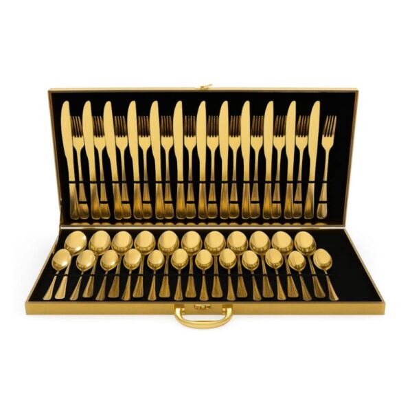 Jogo de Talheres Dourados Inox