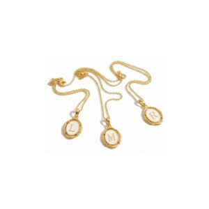 Personalized pendant necklace with initial letter (A-Z)